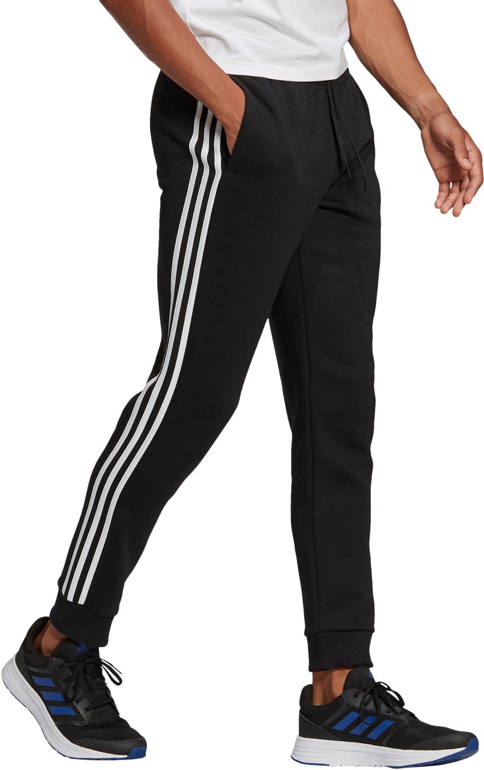 adidas Men's 3S Fleece Tapered Sweatpants Academy