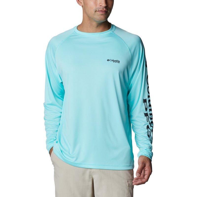 Columbia Sportswear Men's Terminal Tackle Long Sleeve T-Shirt Gulf Stream Black Logo, 2X-Large - Men's Fishing Tops at Academy Sports
