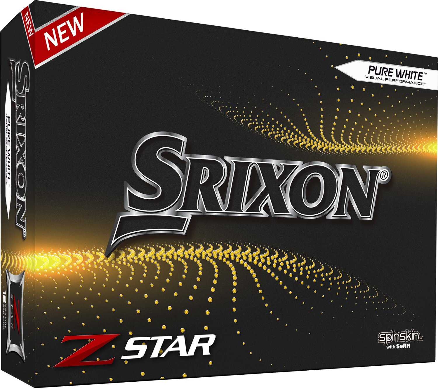 SRIXON ZStar Pure White Golf Balls 12 Pack Academy