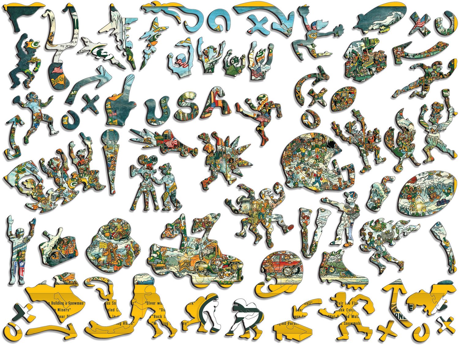 YouTheFan Green Bay Packers Wooden Joe Journeyman Puzzle - view number 2