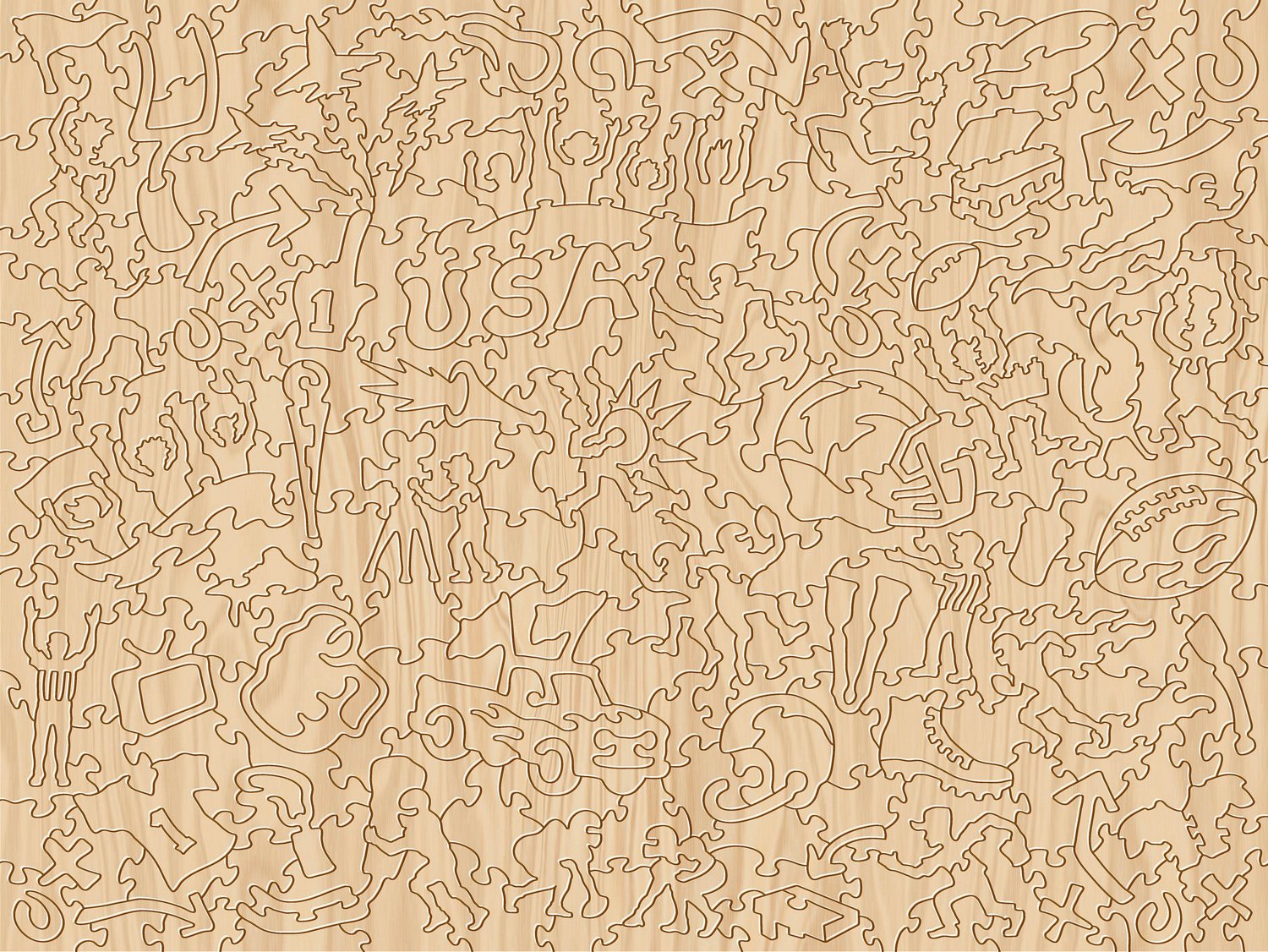 YouTheFan New England Patriots Wooden Retro Series Puzzle - view number 3
