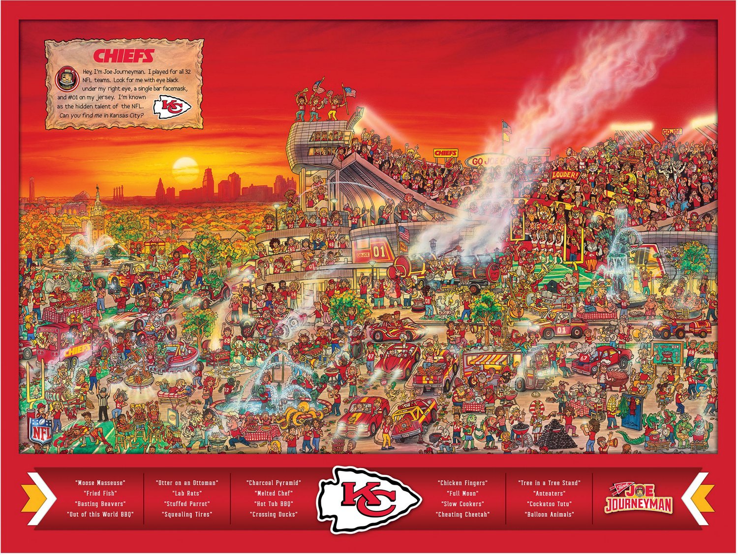 YouTheFan Kansas City Chiefs Joe Journeyman 500-Piece Puzzle                                                                     - view number 3
