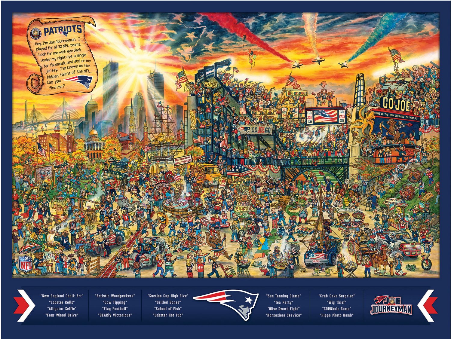 YouTheFan New England Patriots Joe Journeyman 500-Piece Puzzle                                                                   - view number 3