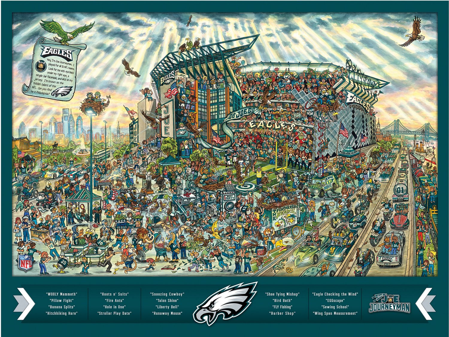 YouTheFan Philadelphia Eagles Joe Journeyman 500-Piece Puzzle                                                                    - view number 3