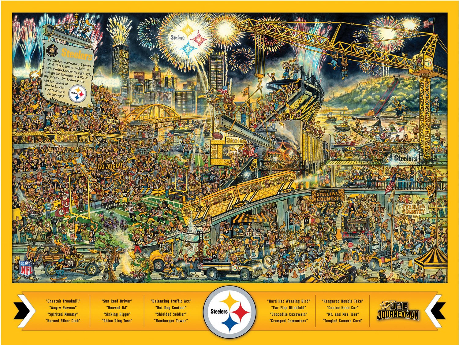YouTheFan Pittsburgh Steelers Journeyman Jigsaw Puzzle                                                                           - view number 3