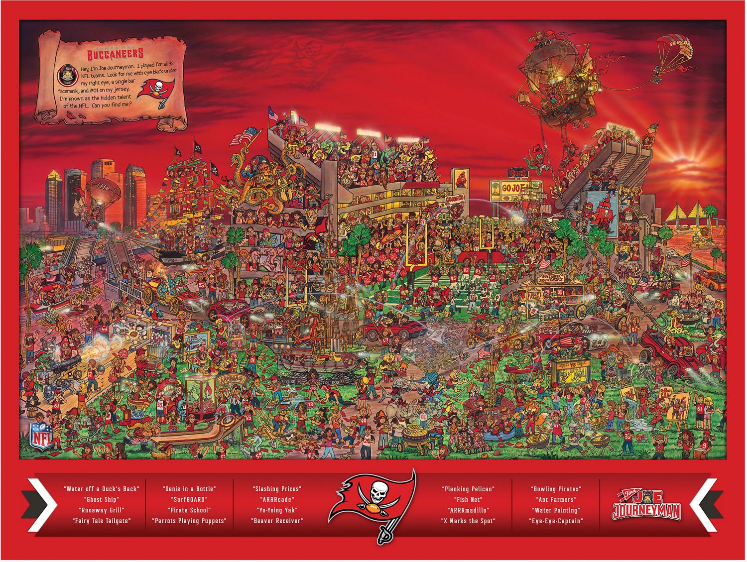 YouTheFan Tampa Bay Buccaneers Joe Journeyman 500-Piece Puzzle                                                                   - view number 3