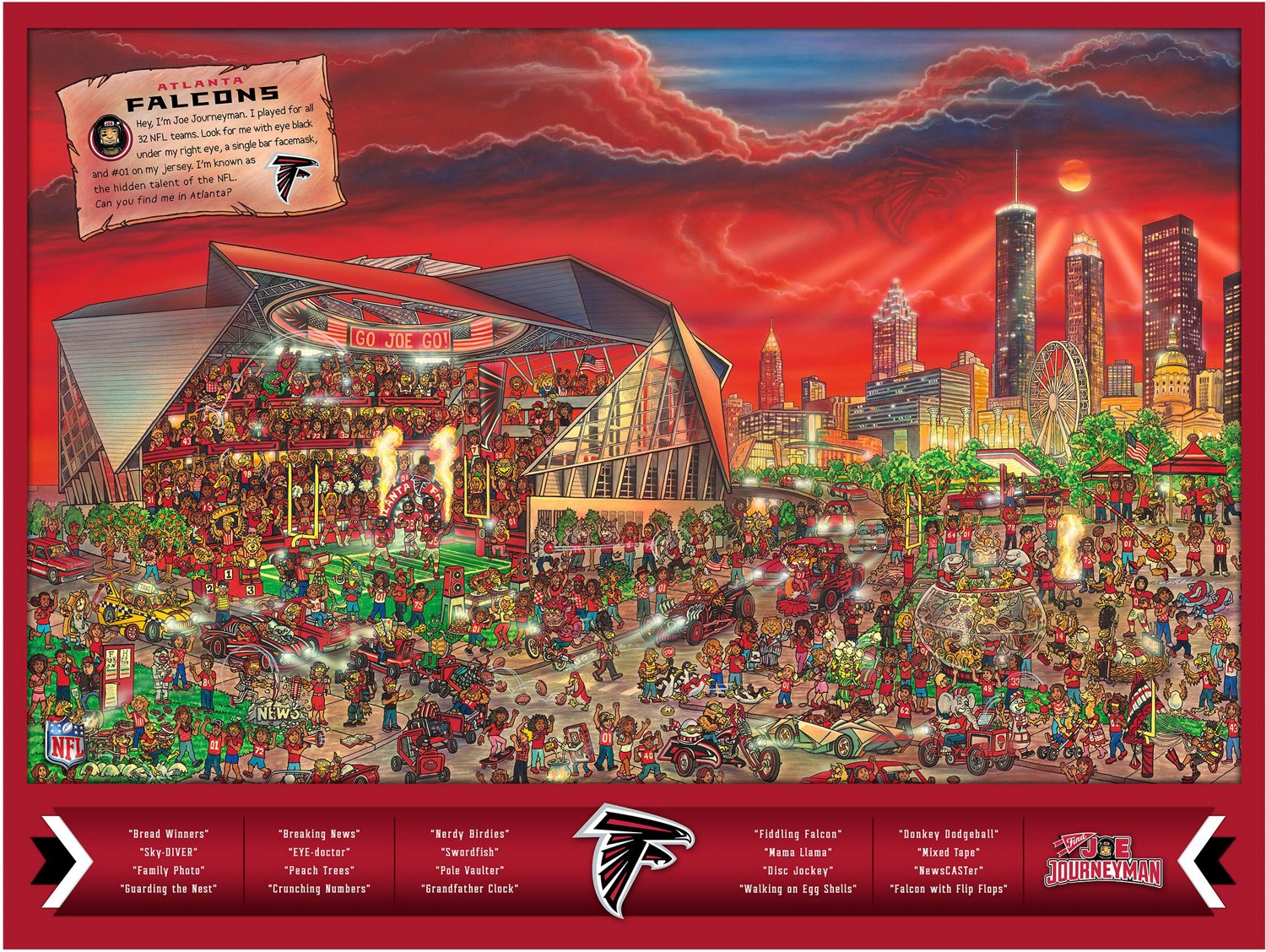 YouTheFan Atlanta Falcons Joe Journeyman 500-Piece Puzzle                                                                        - view number 3