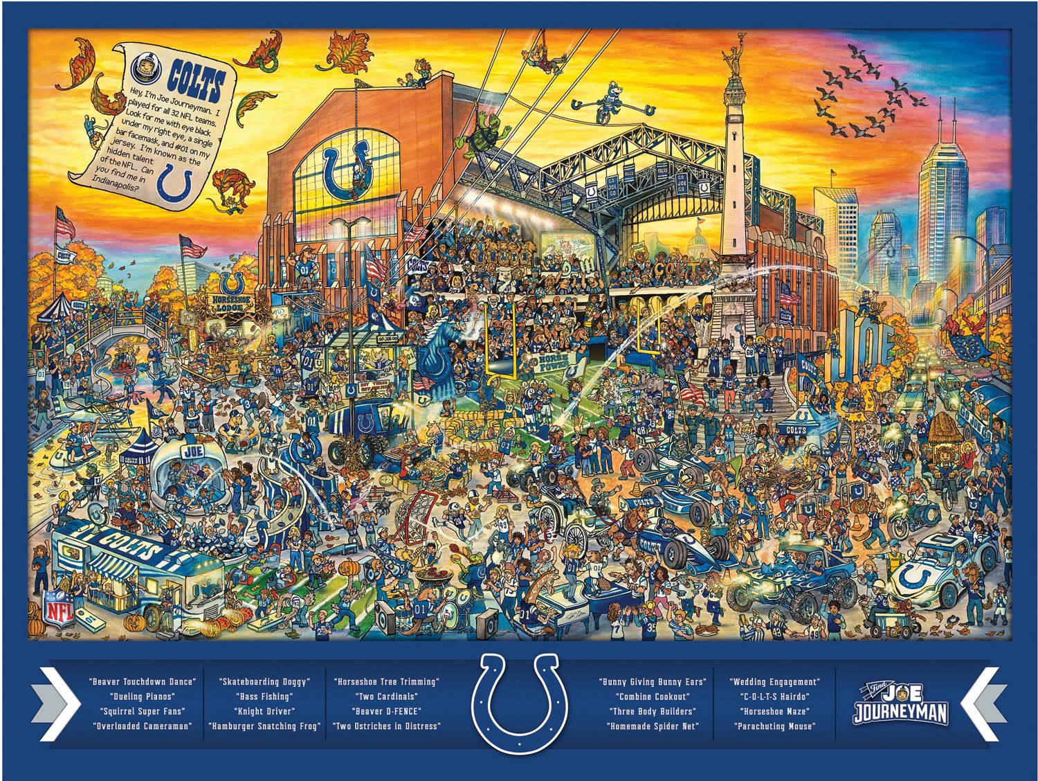 YouTheFan Indianapolis Colts Joe Journeyman 500-Piece Puzzle                                                                     - view number 3