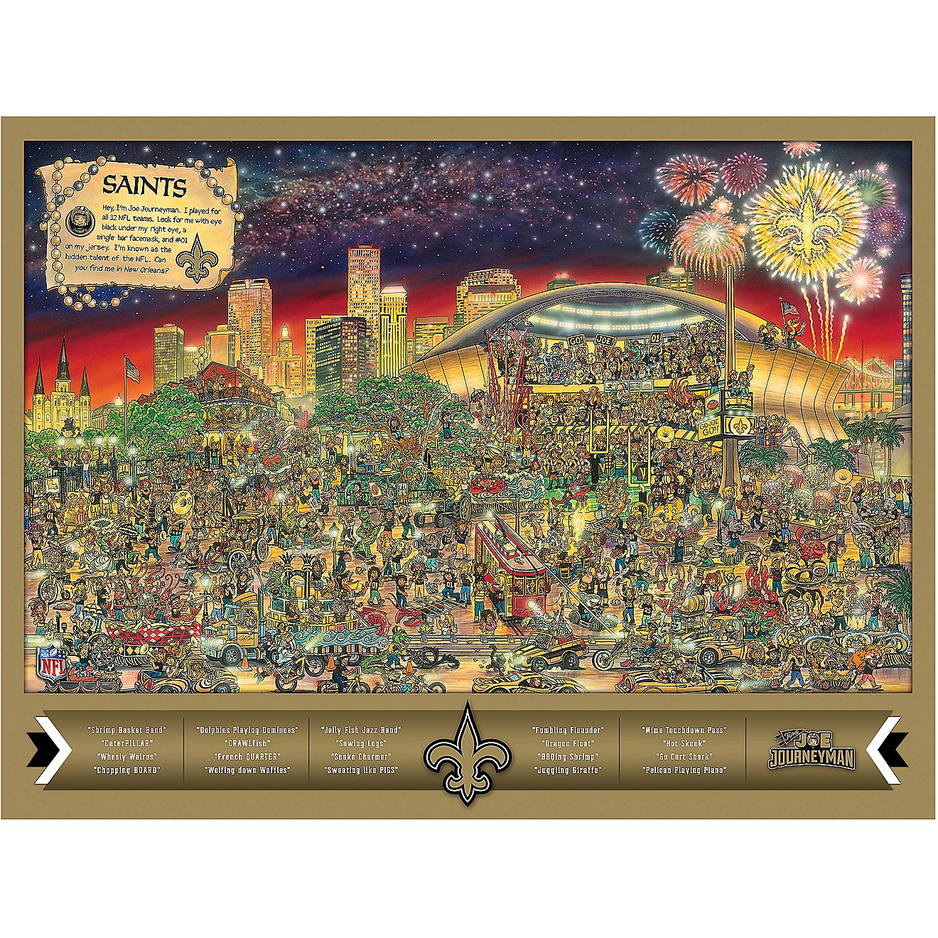 YouTheFan New Orleans Saints Journeyman Jigsaw Puzzle                                                                            - view number 3