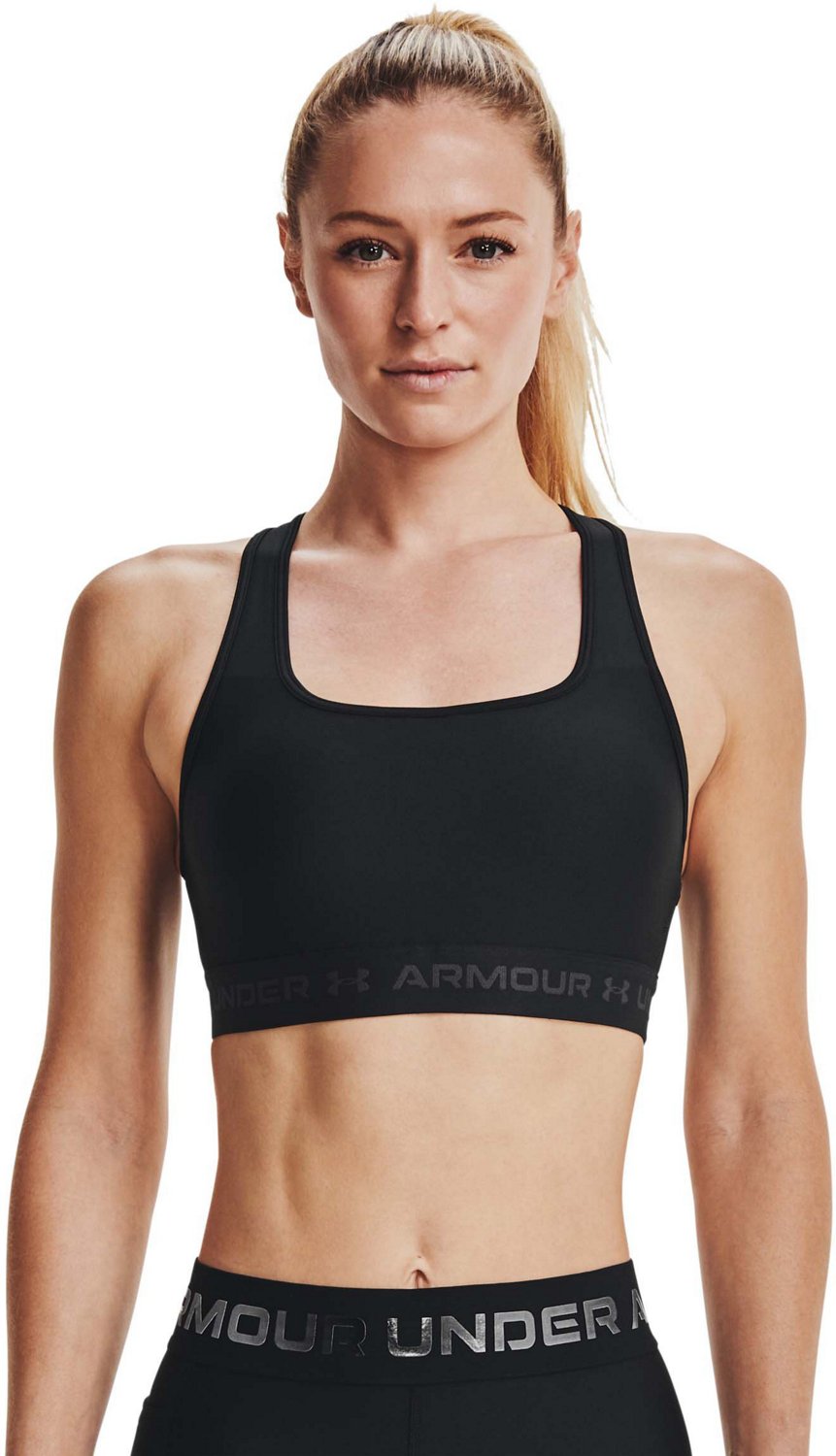 NEW Under Armour Women UA Crossback Strappy Mid Sports Bra Pink