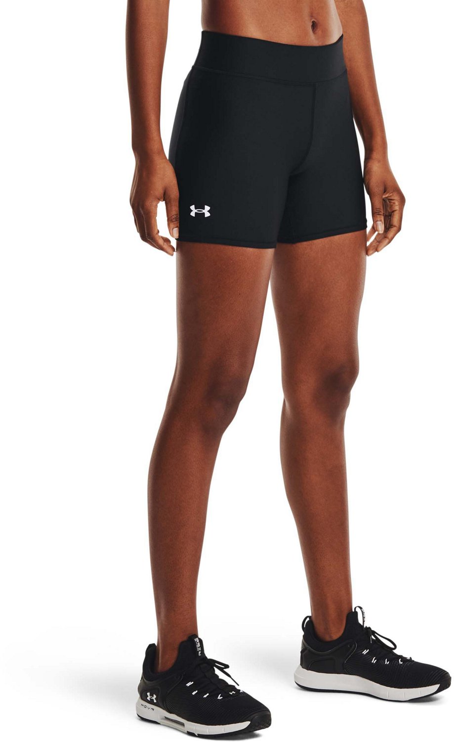 Under Armour Women's HeatGear Armour Mid Rise Middy Shorts Academy