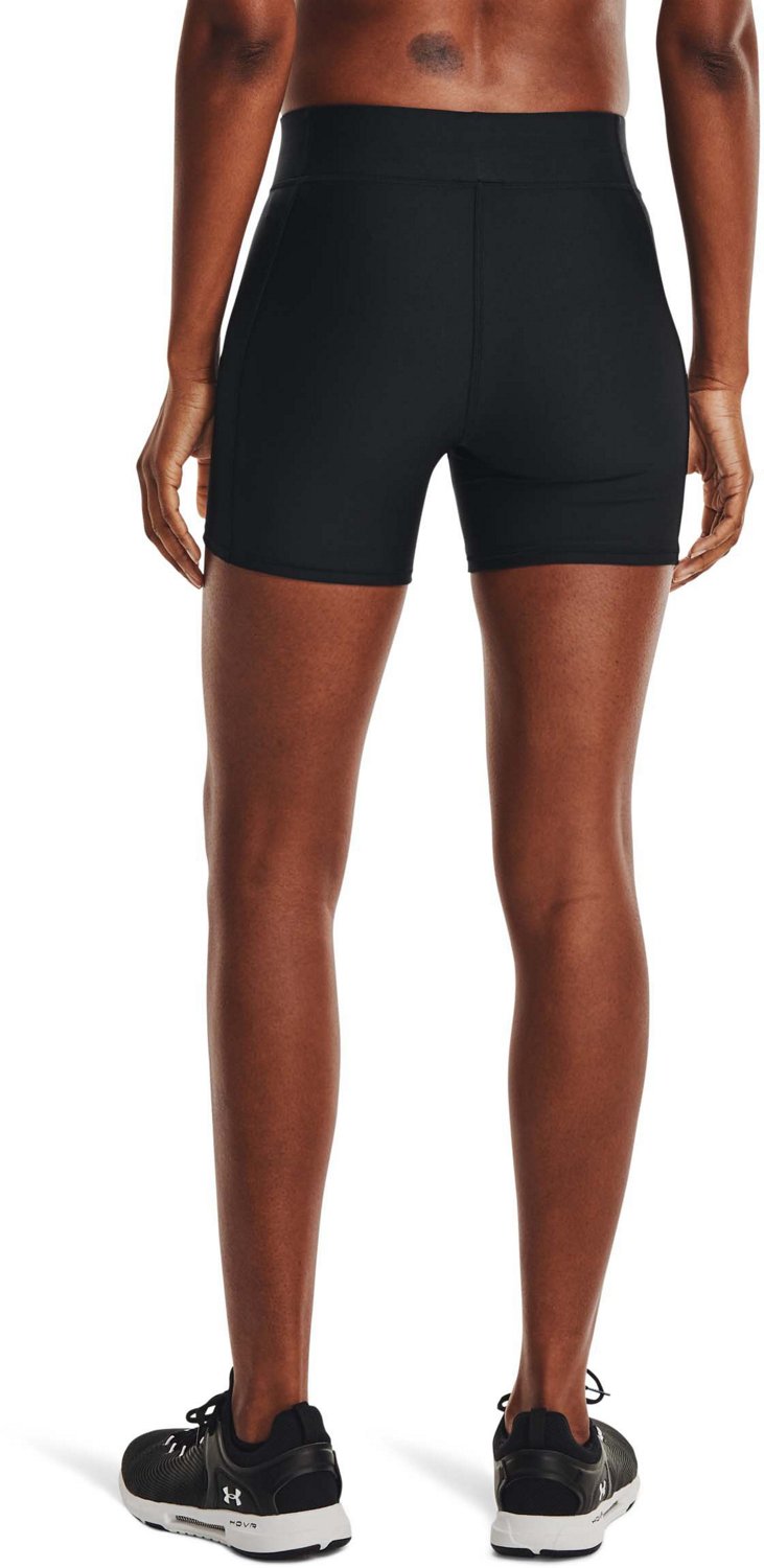 Under Armour Women's HeatGear Armour Mid Rise Middy Shorts Academy
