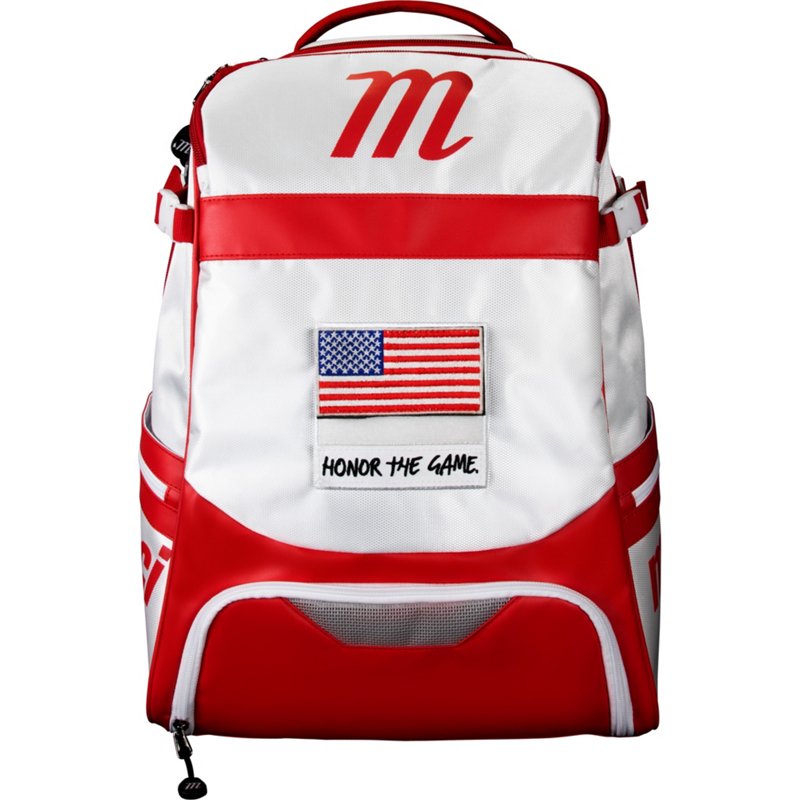 Marucci Dynamo Bat Backpack White/Red - Baseball/Softball Accessories at Academy Sports