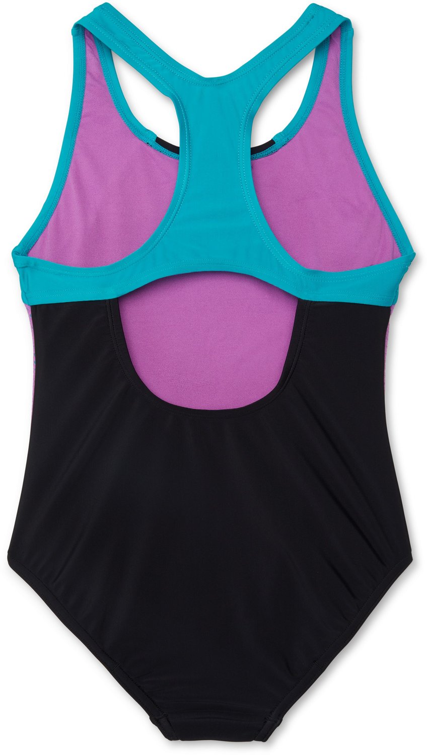 Speedo Girls' Mesh Splice Thick Strap 1-Piece Swimsuit - view number 2