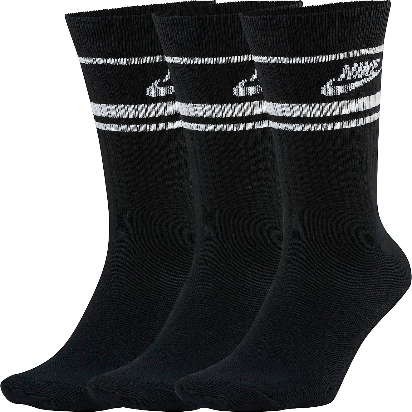 Nike Men's Essential Retro Striped Crew Socks 3 Pack                                                                             - view number 1
