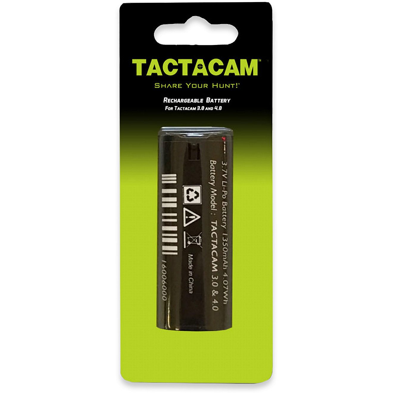 Tactacam 3.7V Li-Po Rechargeable Battery                                                                                         - view number 1