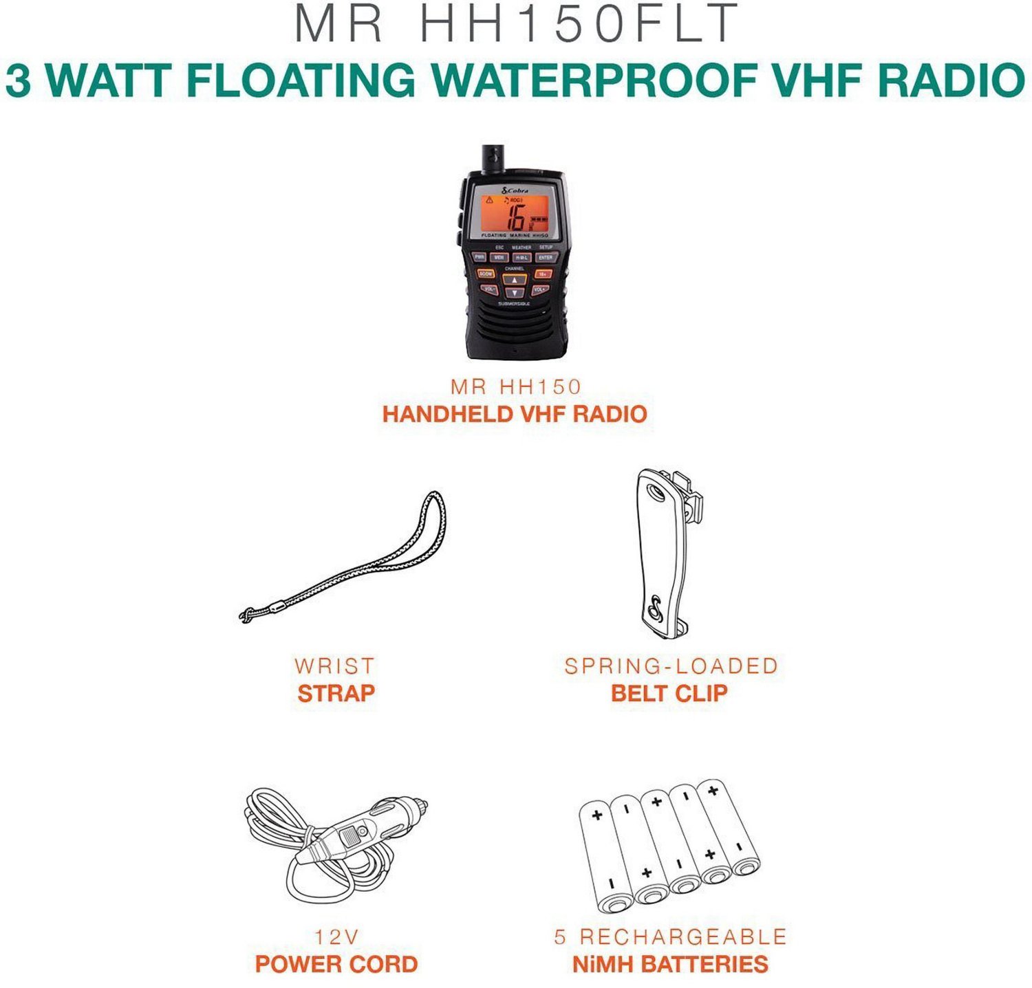 Cobra Marine Handheld VHF Floating Radio Academy