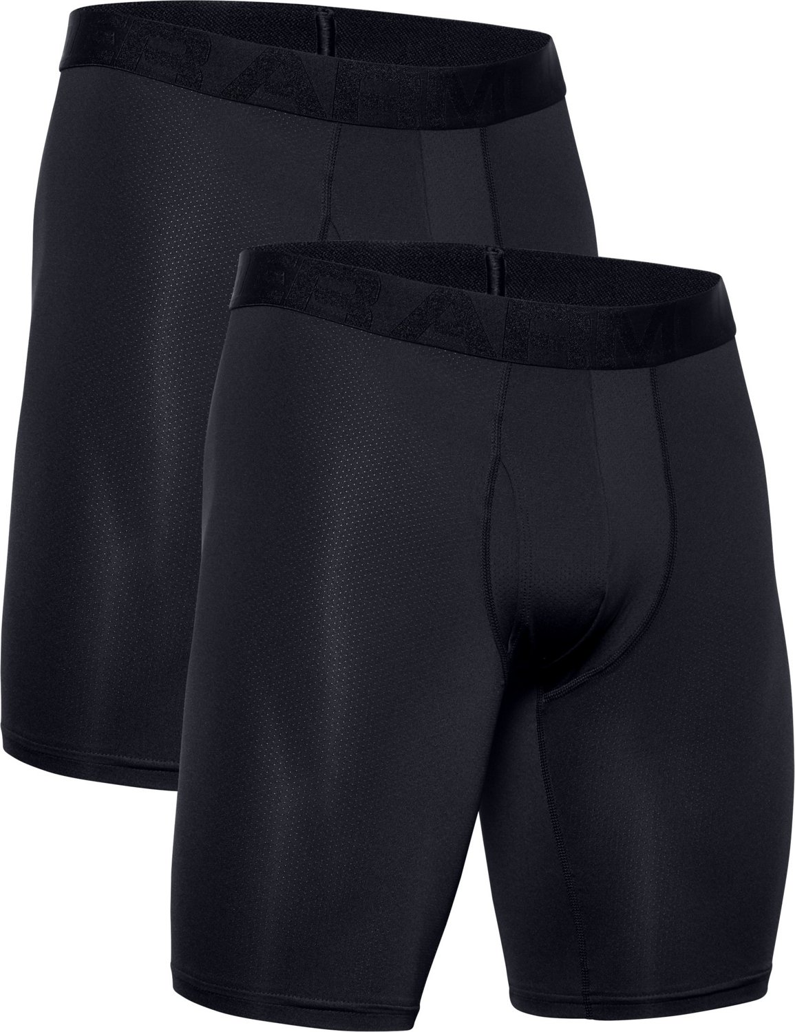 Under Armour Men's Tech Mesh Boxerjock 9 in Briefs 2Pack Academy