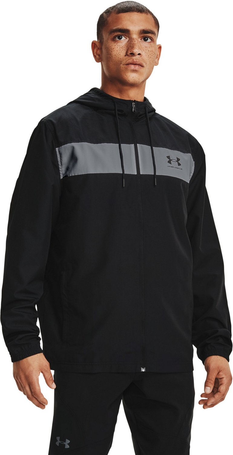 Under Armour Legacy Windbreaker Jacket, Black/Jet Grey, S