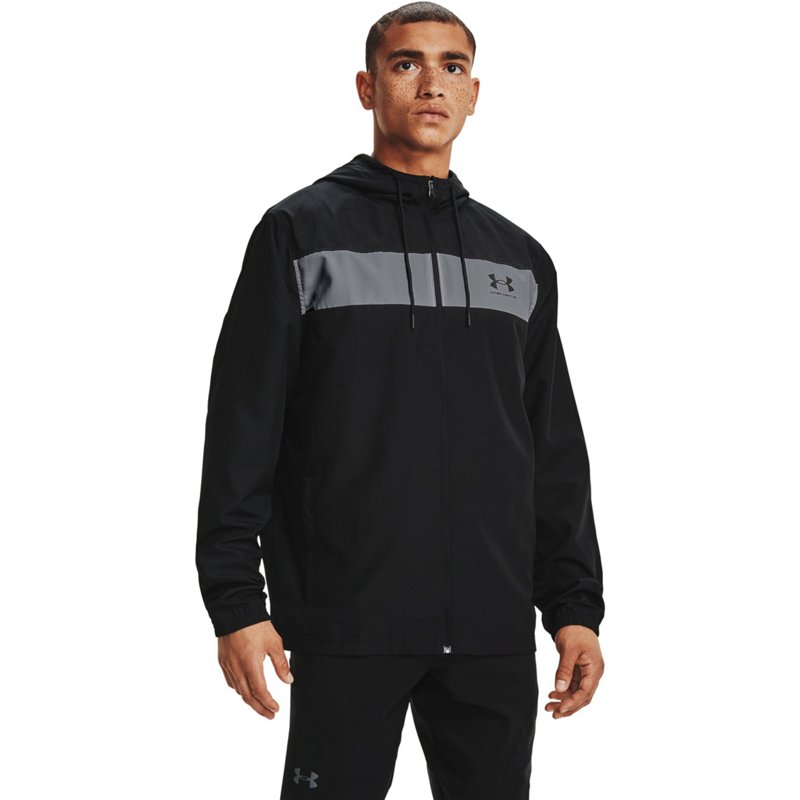 Under Armour Men's Sportstyle Windbreaker Jacket Black, X-Large - Men's Athletic Jackets at Academy Sports product image