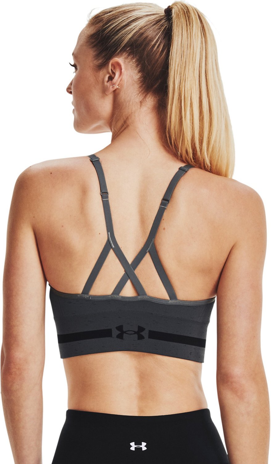 Under Armour Women's Seamless Long Low Impact Heather Bra - view number 2