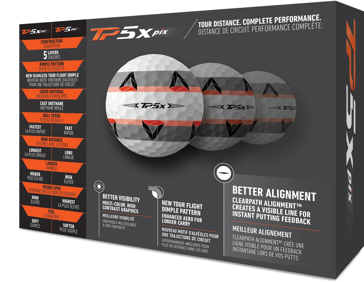 TaylorMade 2021 TP5x PIX Golf Balls 12-Pack                                                                                      - view number 2