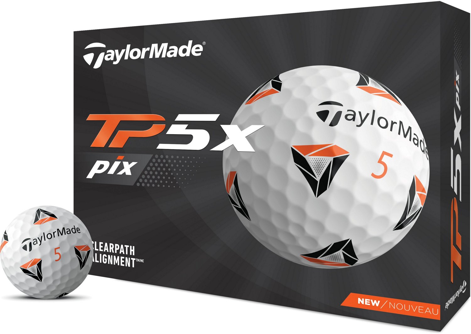 TaylorMade 2021 TP5x PIX Golf Balls 12-Pack                                                                                      - view number 3