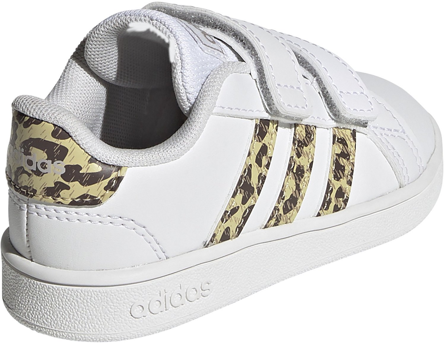 adidas grand court white black cheetah