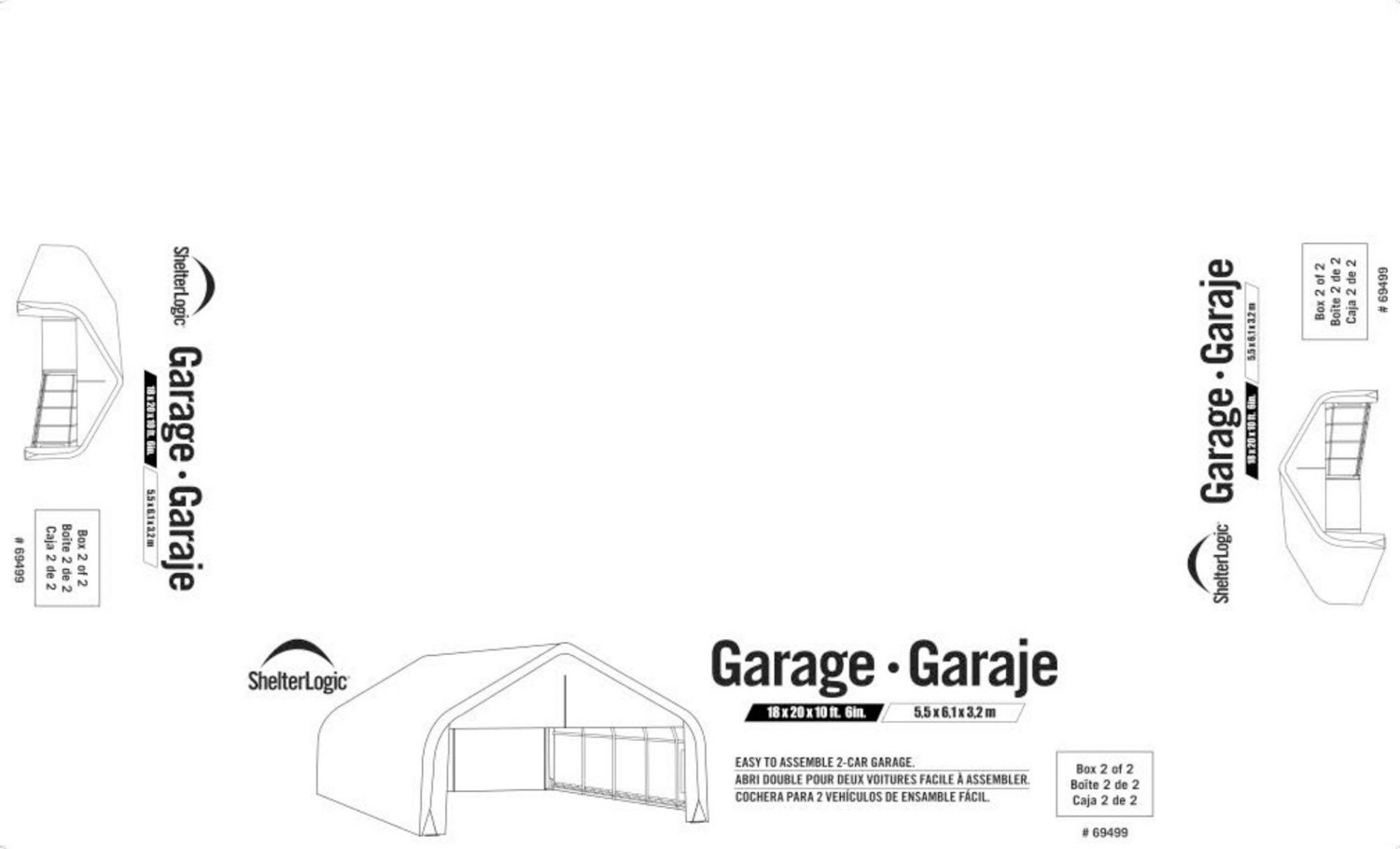 Garage-in-a-Box 2-Car Garage 18 x 20 x 10.5 ft. - view number 8