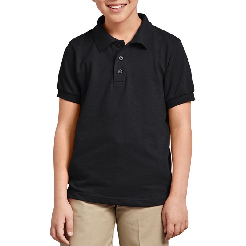 Dickies Boys School Uniform Short Sleeve Pique Polo Shirt, Sizes 4-20