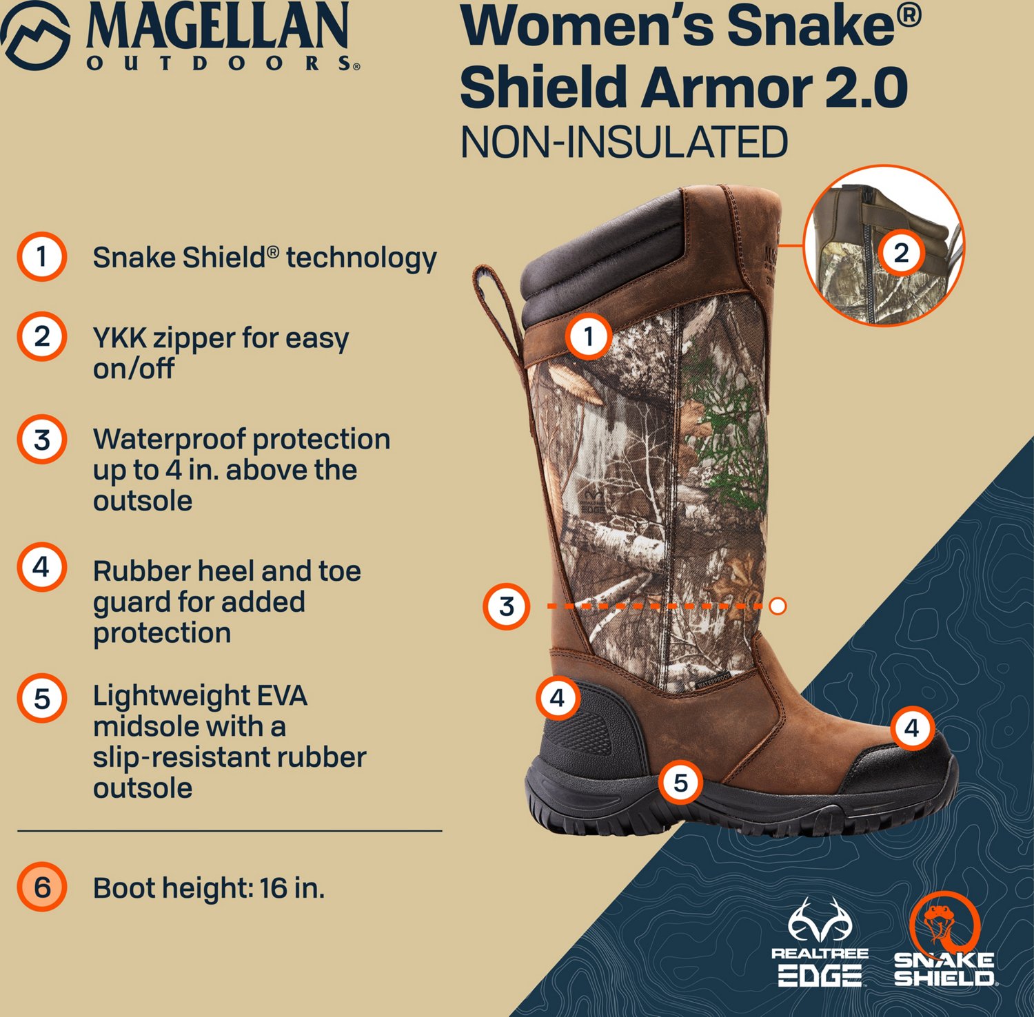 Magellan outdoors snake boots best sale