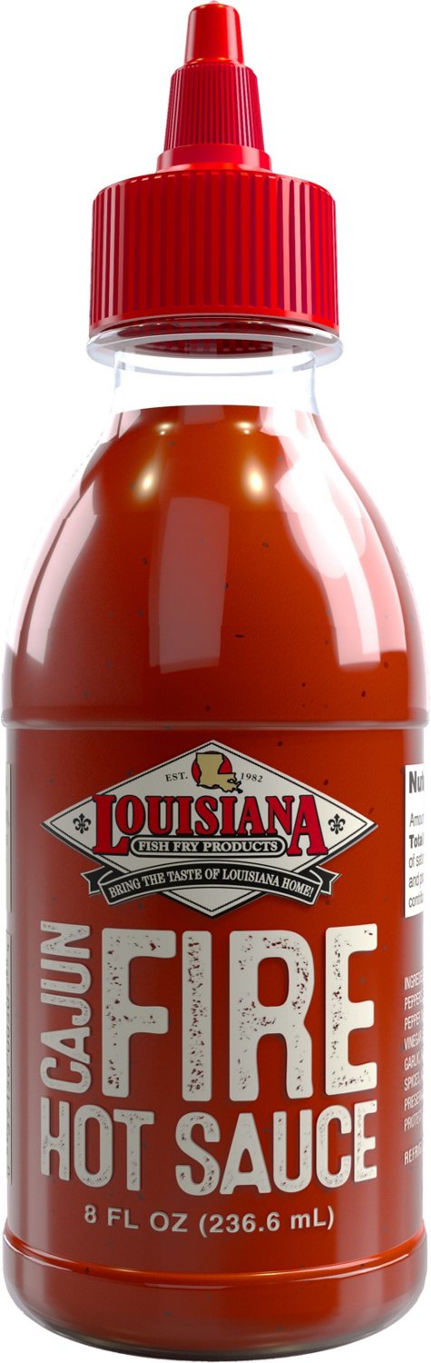Cajun Fire Hot Sauce 8 FL OZ - 2 pk - Louisiana Fish Fry Products