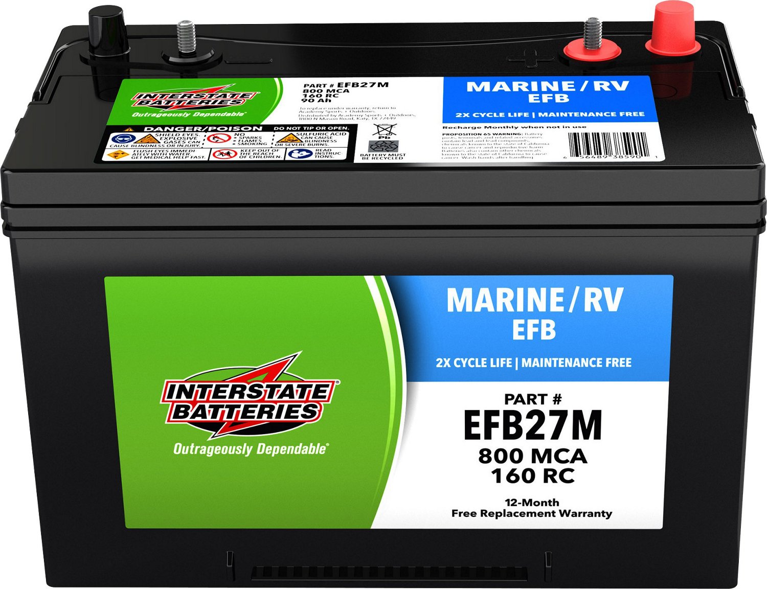 Interstate Batteries Group 27m Deep Cycle Efb Battery Academy