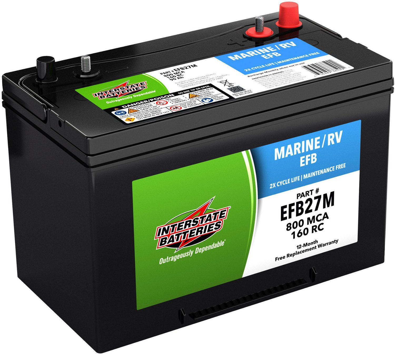 Interstate Batteries Group 27m Deep Cycle Efb Battery Academy