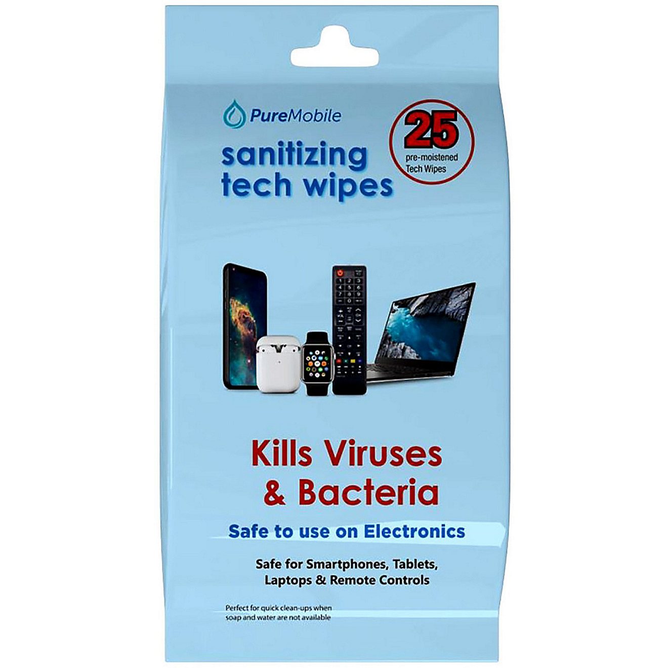 Pure Mobile Sanitizing Tech Wipes 25 Pack                                                                                        - view number 1