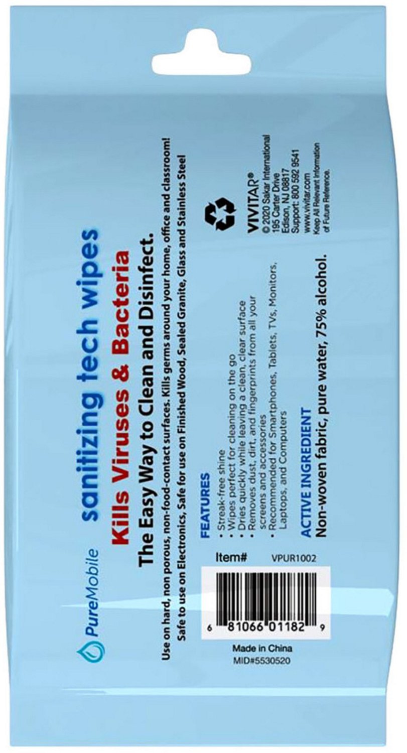 Pure Mobile Sanitizing Tech Wipes 25 Pack                                                                                        - view number 2