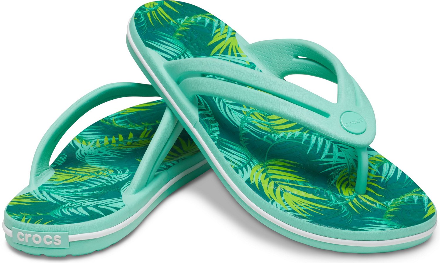 Crocs Women's Crocband Tropical Flip Flops                                                                                       - view number 7