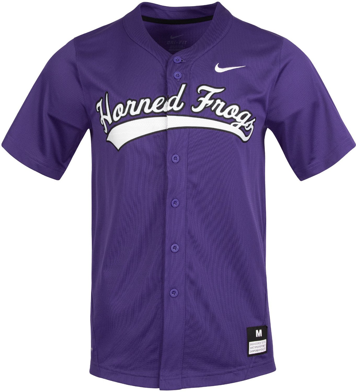 Lids TCU Horned Frogs Nike Replica Full-Button Baseball Jersey