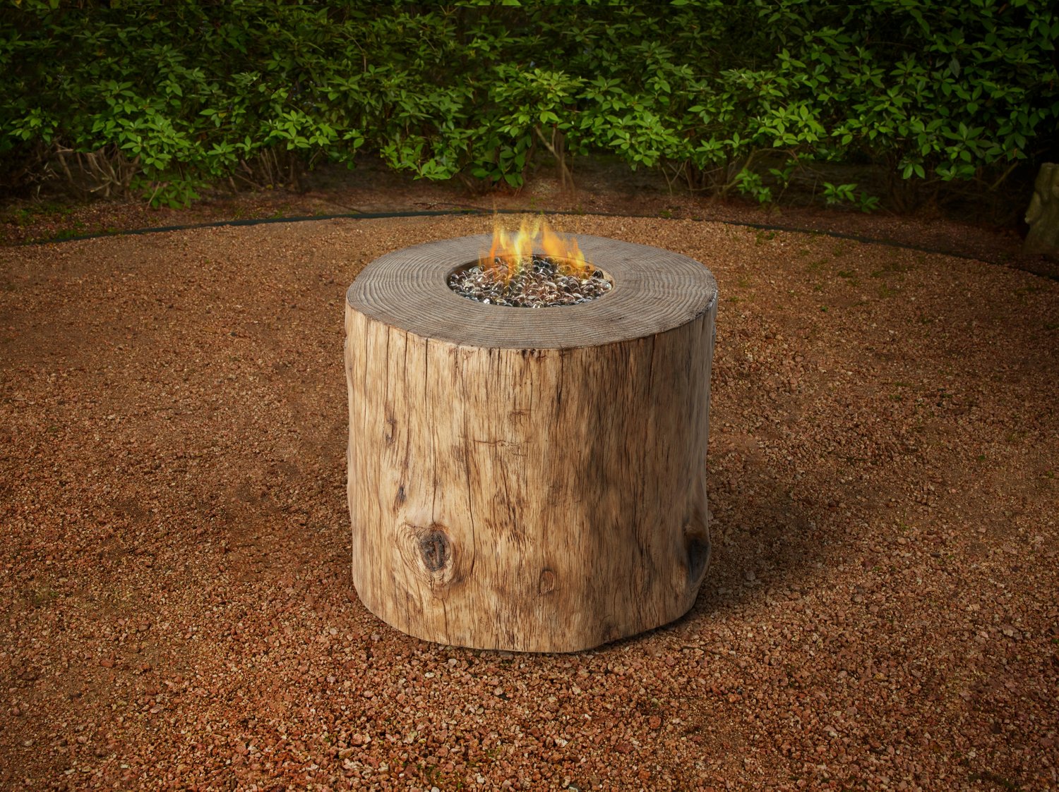 Mosaic Propane Tree Stump Fire Pit Academy