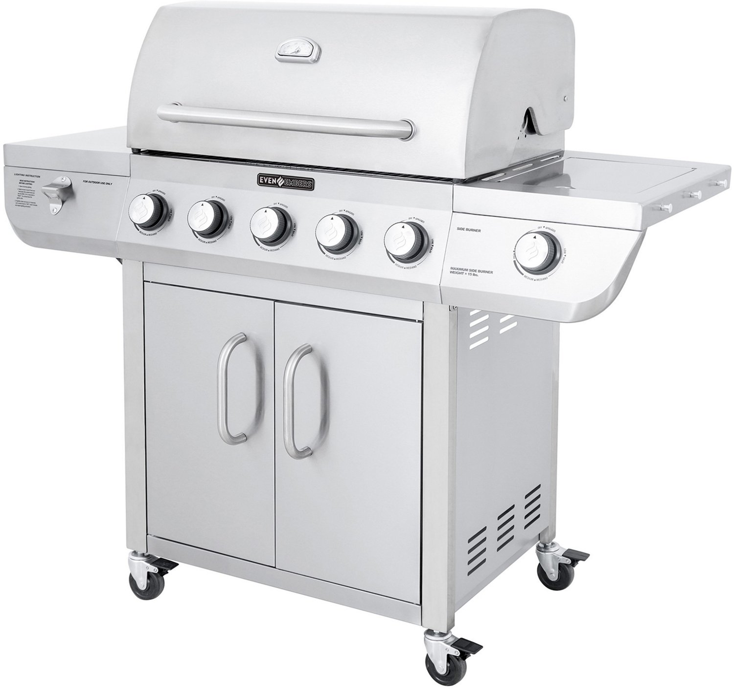Even Embers 5Burner Stainless Steel Gas Grill Academy