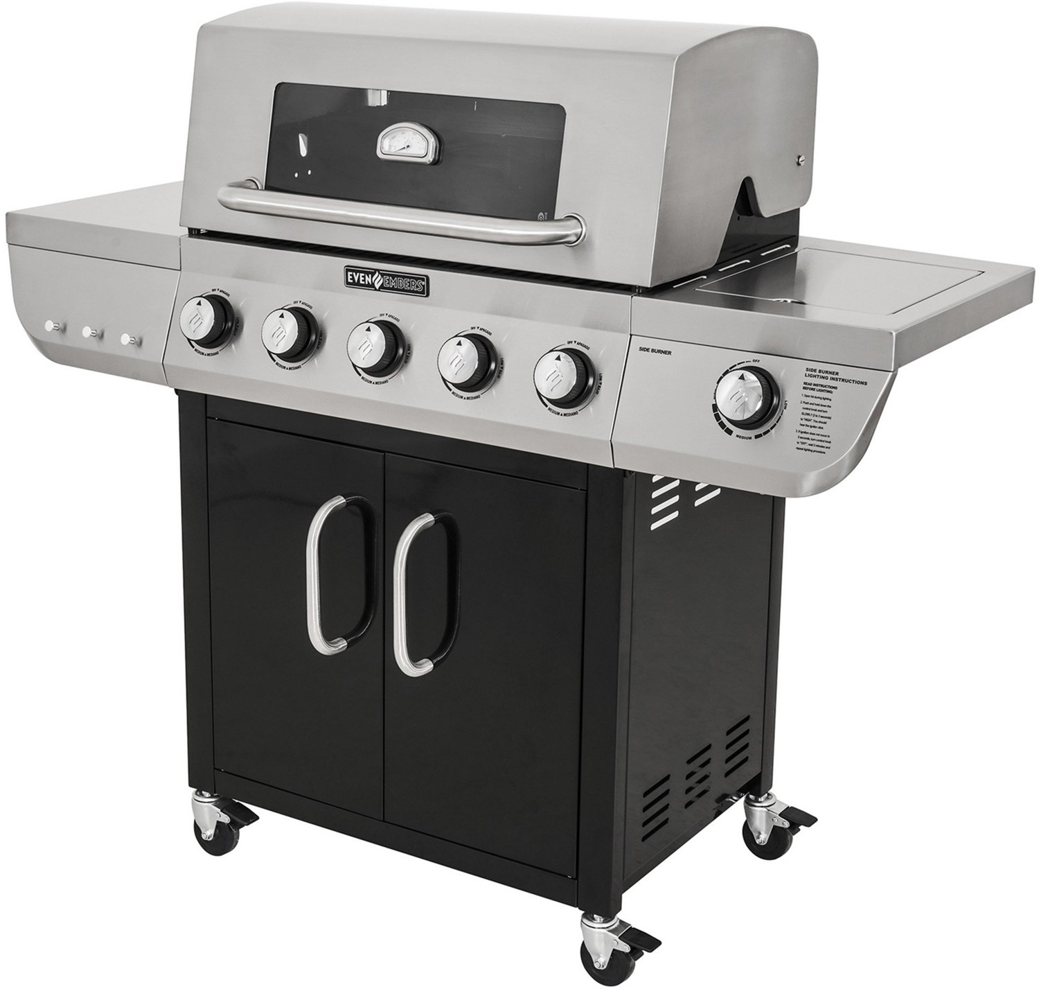 Even Embers 5-Burner Gas Grill with Window - view number 2