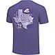 Image One Women's Texas Christian University Comfort Color State Doodles T-shirt                                                 - view number 1 selected