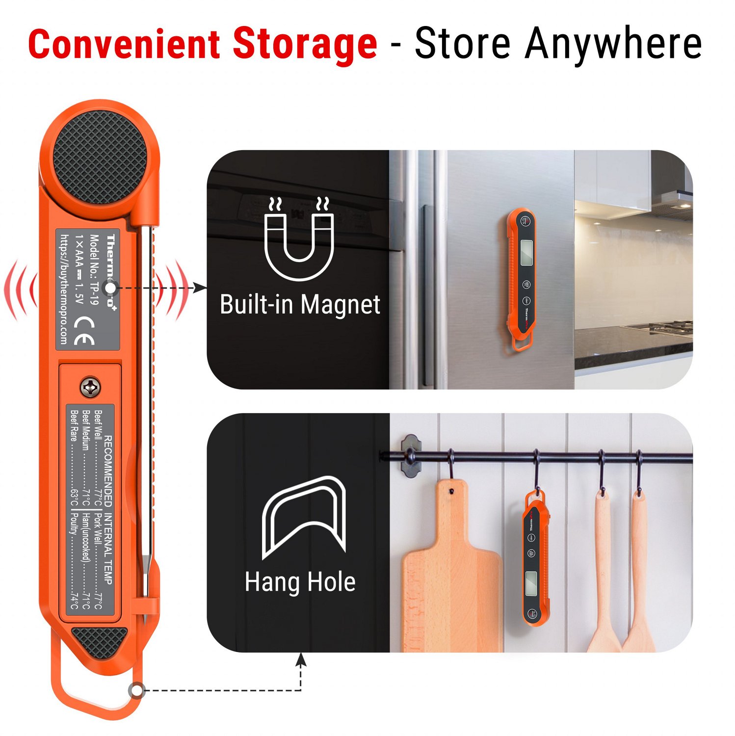 ThermoPro TP03H Digital Instant Read Meat Thermometer Academy