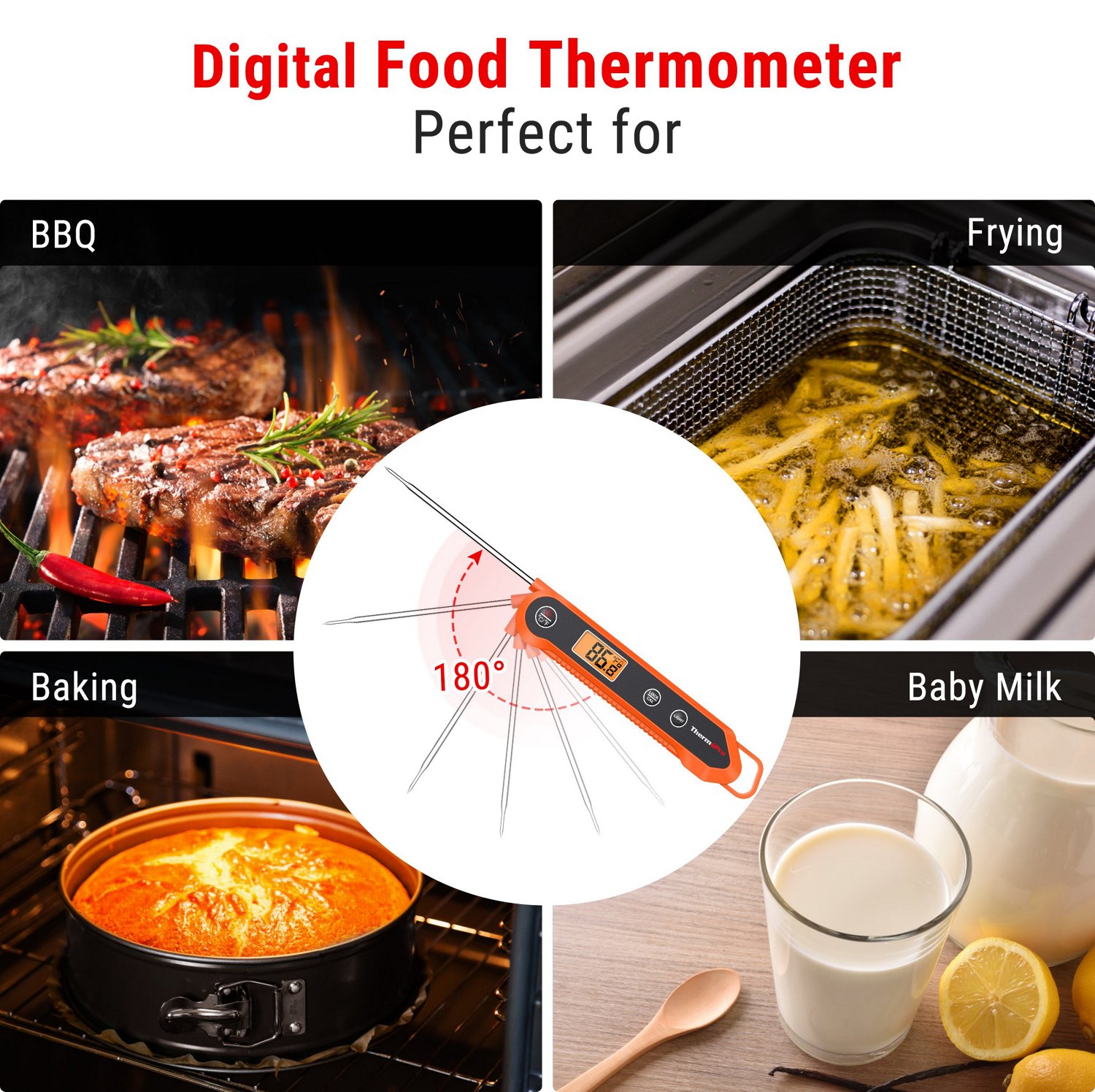 ThermoPro TP03H Digital Instant Read Meat Thermometer Academy