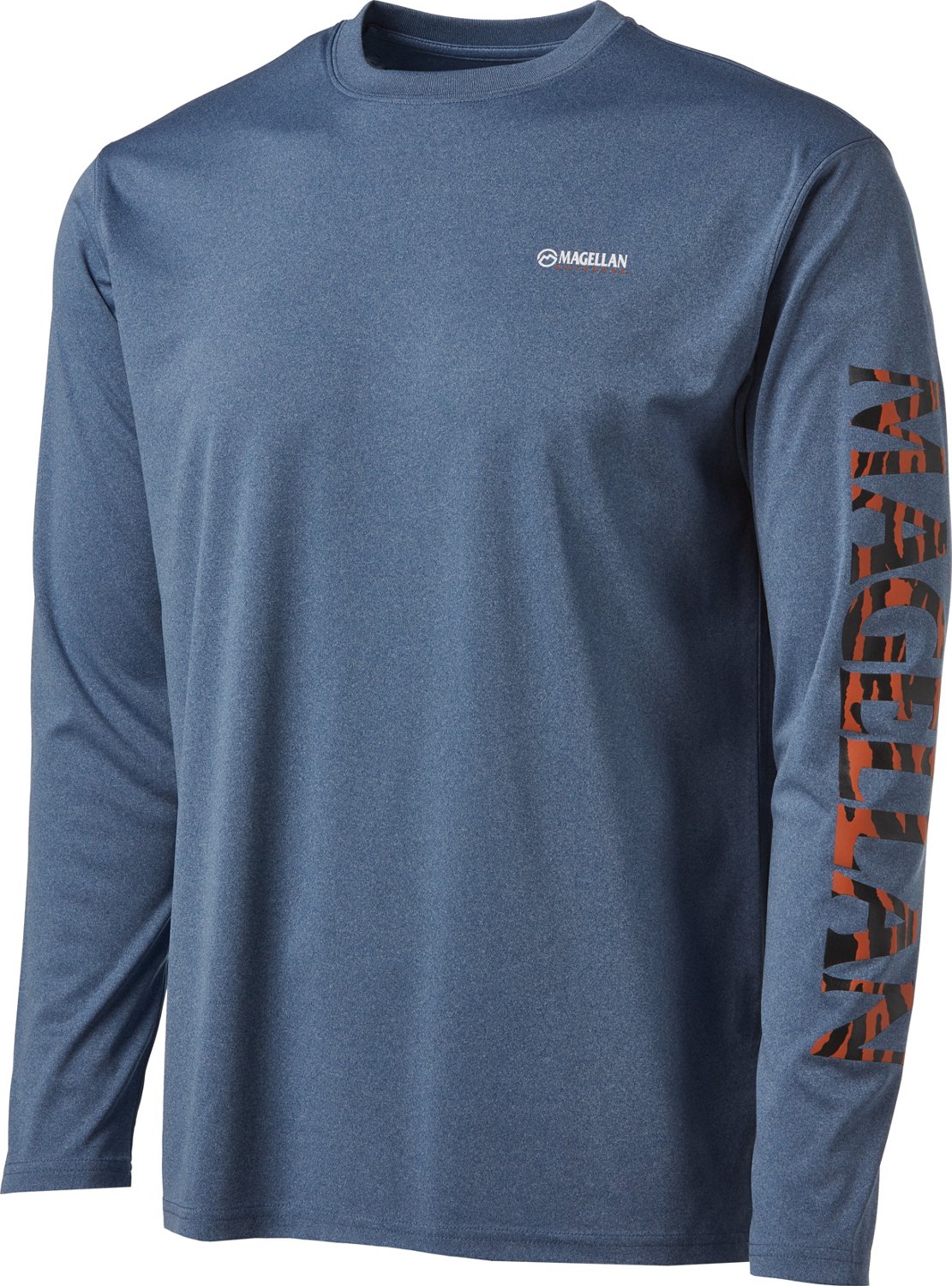 magellan outdoors men's casting crew long sleeve fishing shirt