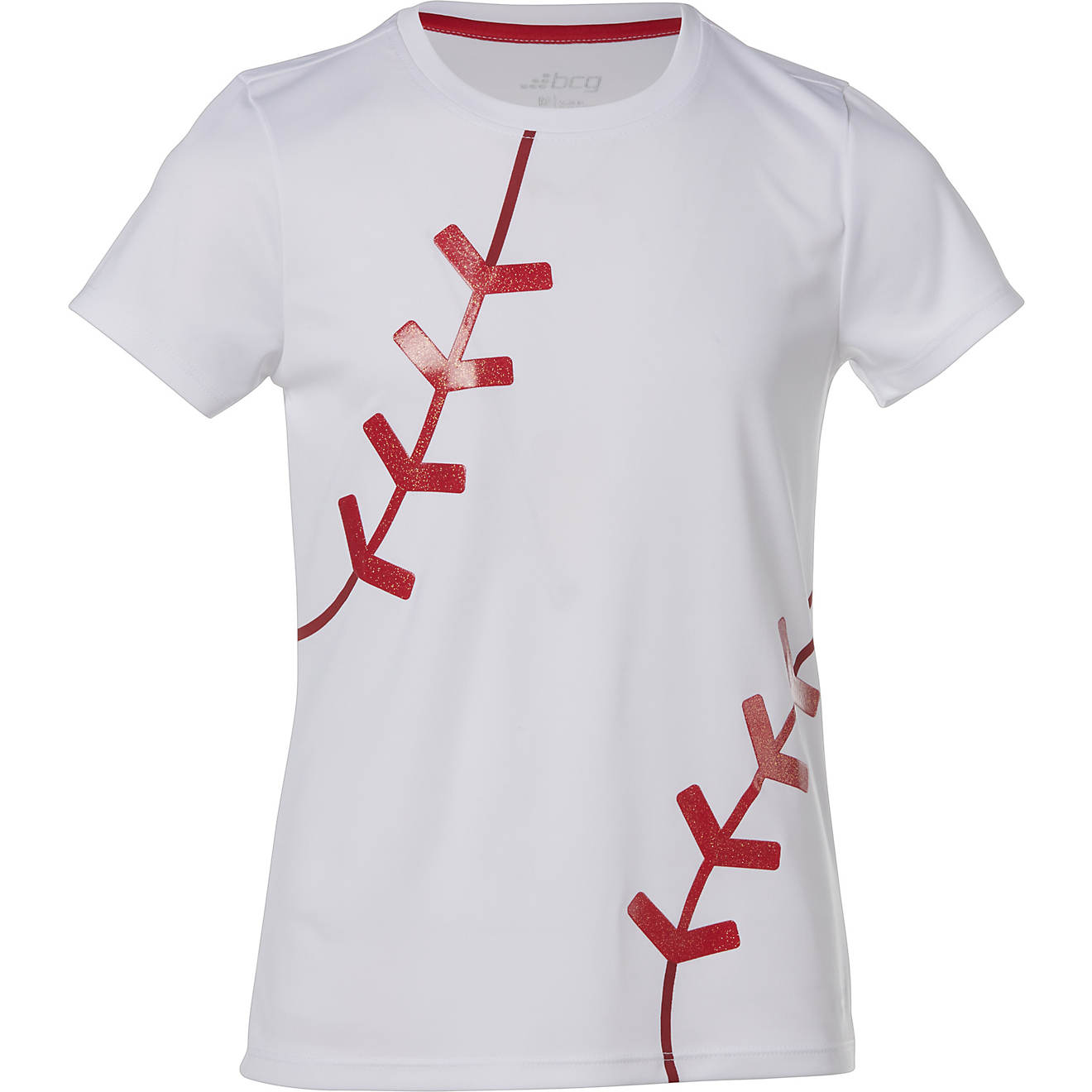 BCG Girls’ Softball Stitching Turbo Graphic T-shirt                                                                            - view number 1