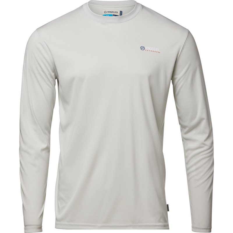 Magellan Outdoors Men's Casting Crew Print Long Sleeve Fishing Shirt Oyster Mushroom Americana, 3X-Large - Men's Fishing Tops at Academy Sports