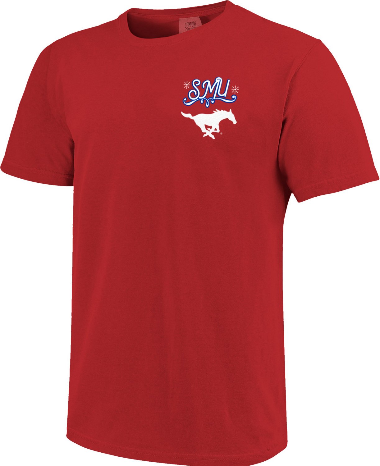 Image One Women's Southern Methodist University Comfort Color State Doodles T-shirt - view number 2