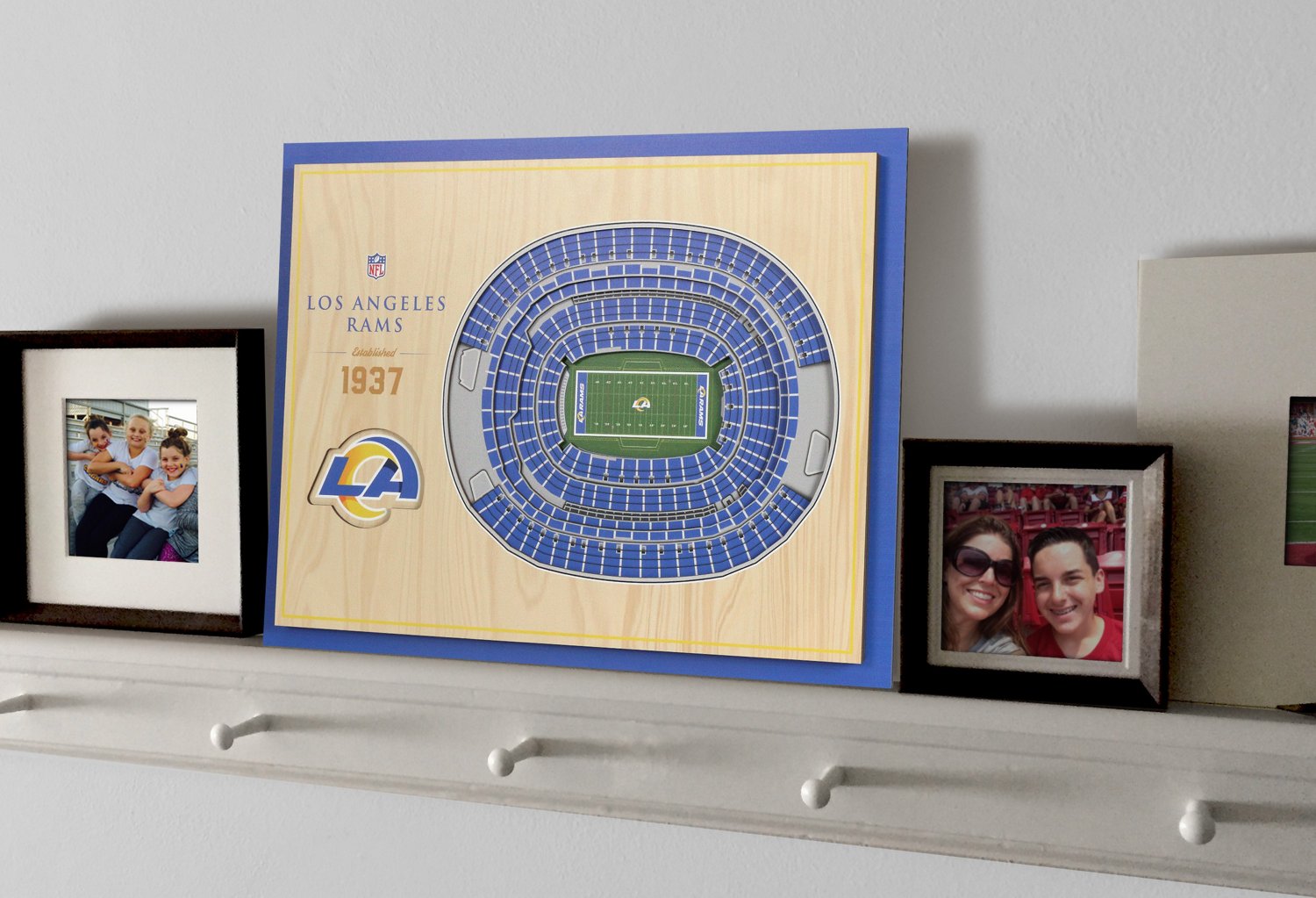 YouTheFan Los Angeles Rams 5-Layer Stadium Views 3-D Wall Art                                                                    - view number 5