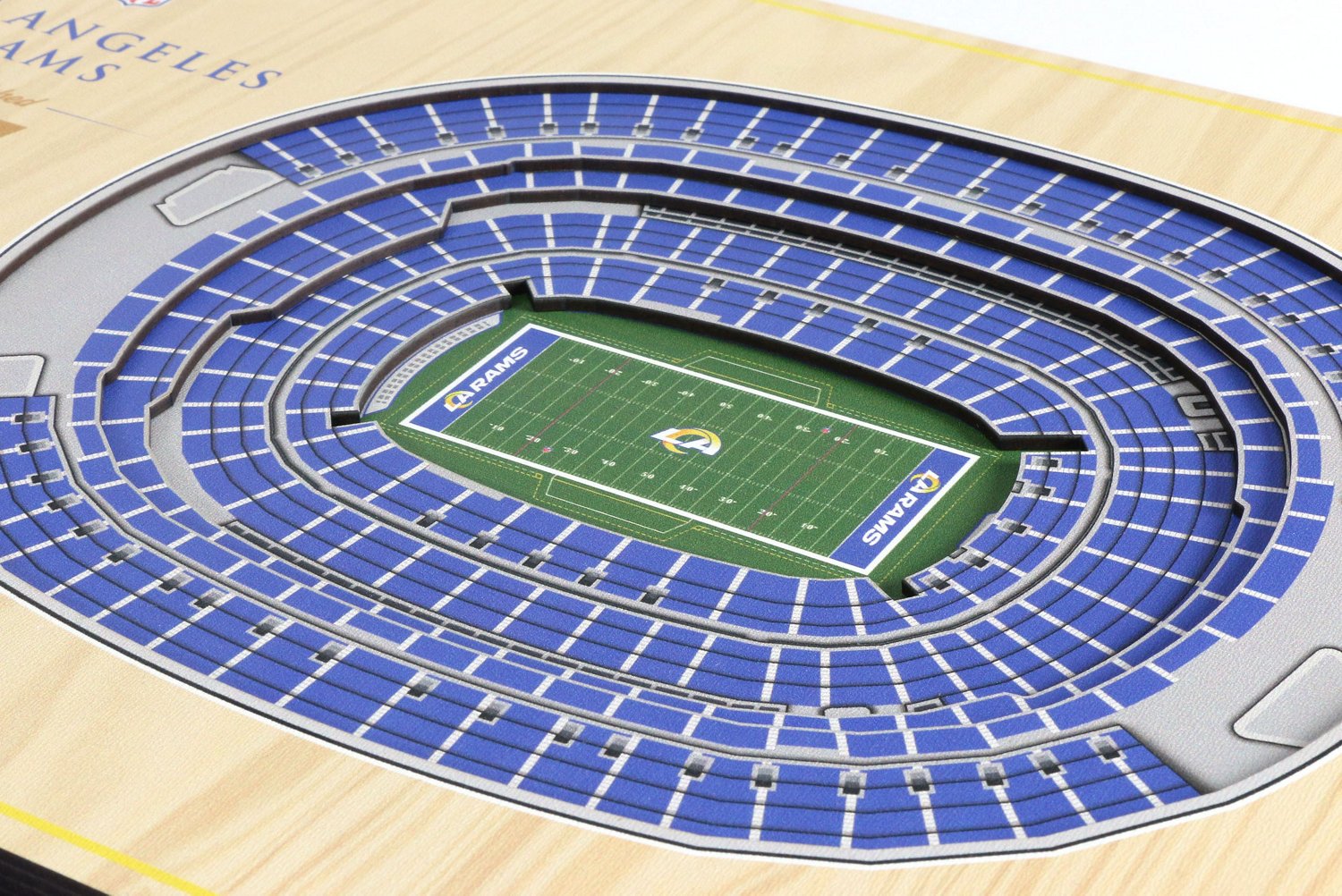 YouTheFan Los Angeles Rams 5-Layer Stadium Views 3-D Wall Art                                                                    - view number 2